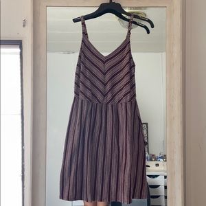 A Maroon and white dress